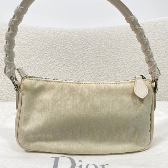 Authentic Christian Dior Oblique Cream White Pochette - Picture 4 of 14